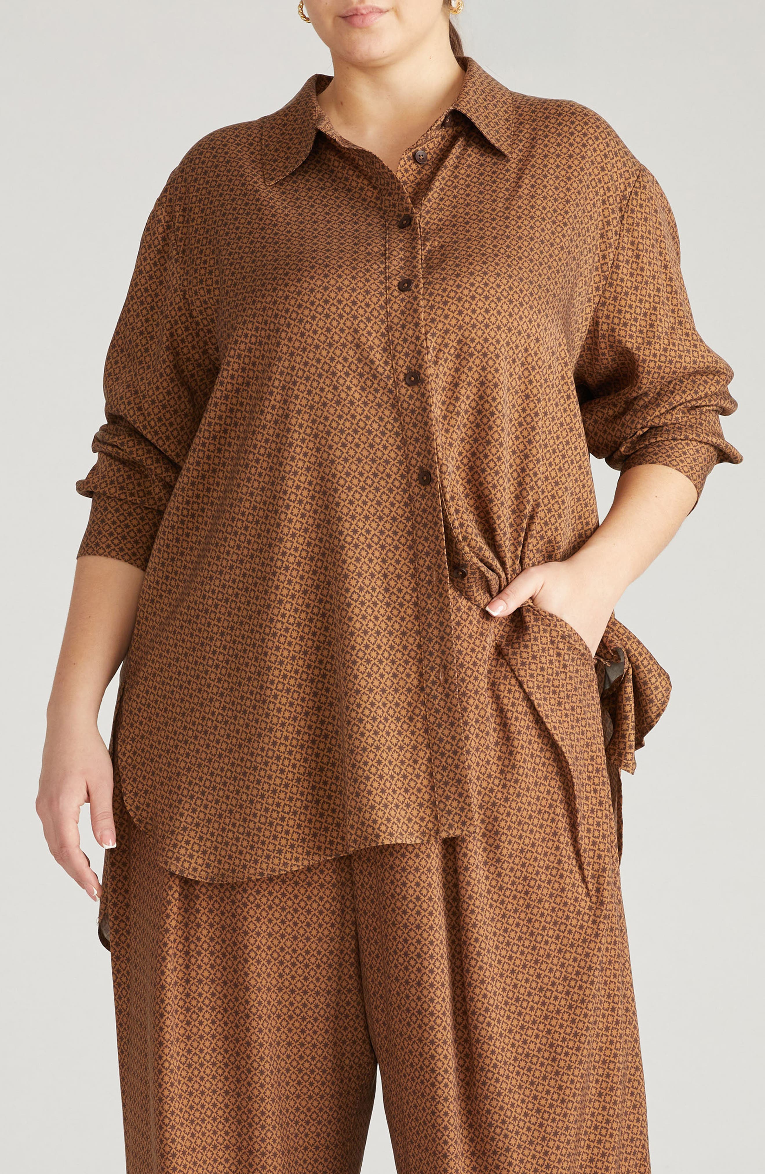 Cooling Oversize Button-Up Shirt - image 5