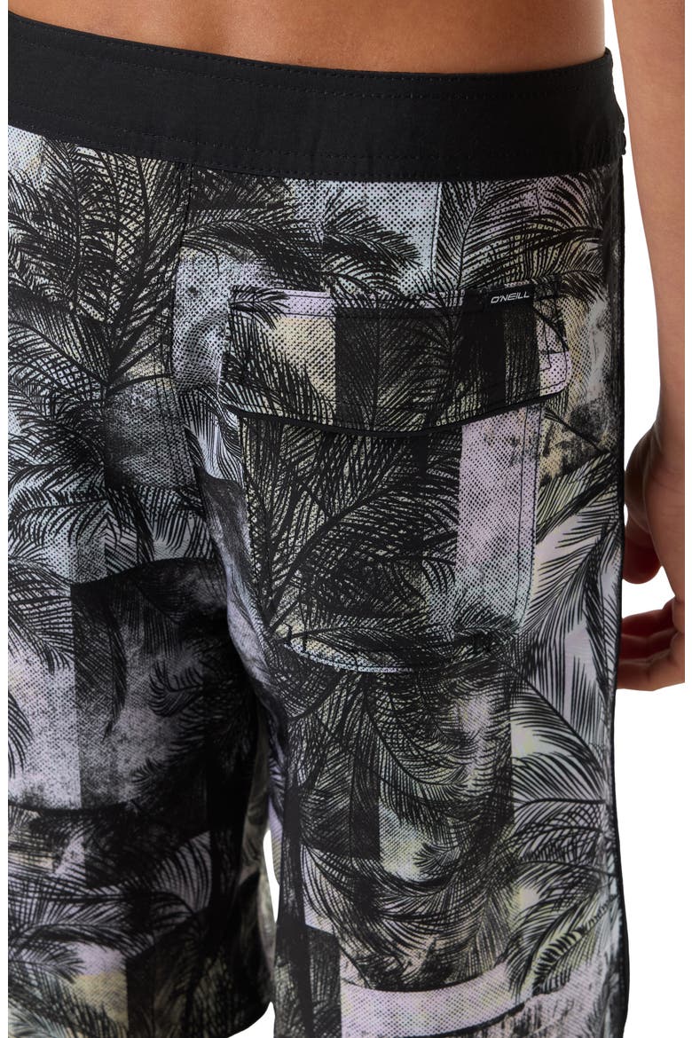 Kids' Hyperfreak Mysto Scallop Swim Trunks, Alternate, color, BLACK MULTI COLORED