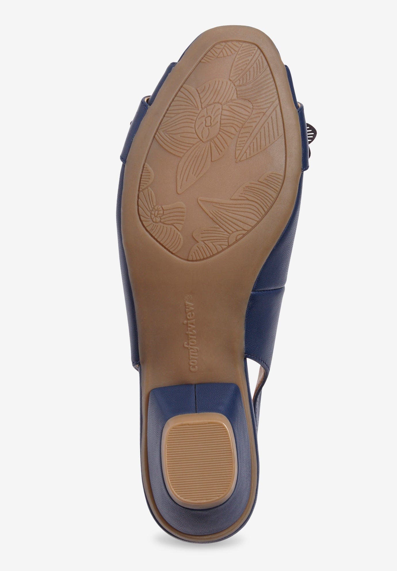 The Rider Leather Like Slingback, Alternate, color, NAVY