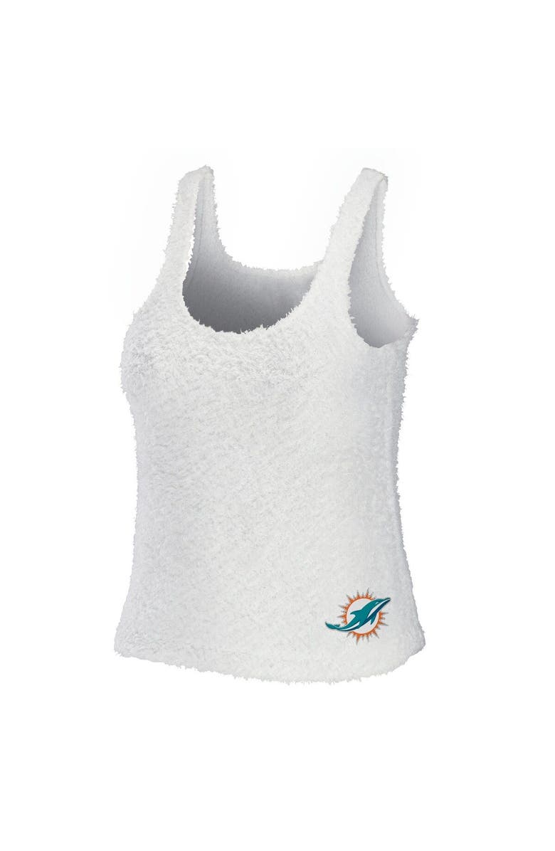 WEAR by Erin Andrews Women's WEAR by Erin Andrews Cream Miami Dolphins Cozy Scoop Neck Tank Top & Pants Sleep Set, Alternate, color, Cream