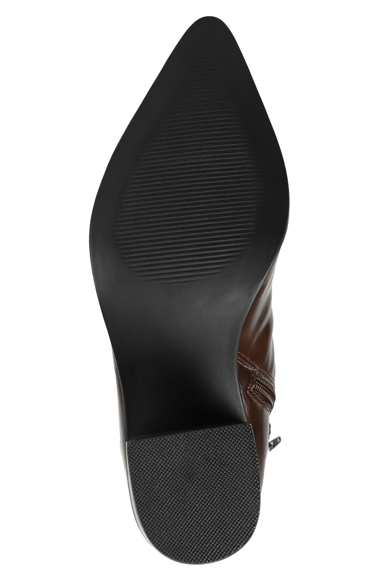 Journee Collection Daria Whipstitch Tall Vegan Leather Western Boot, Alternate, color, Brown