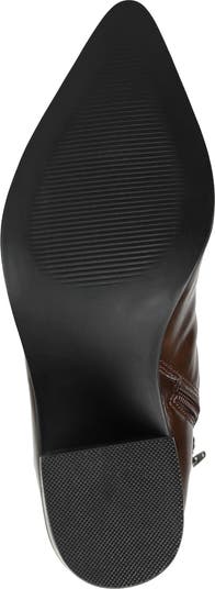 Daria Whipstitch Tall Vegan Leather Western Boot