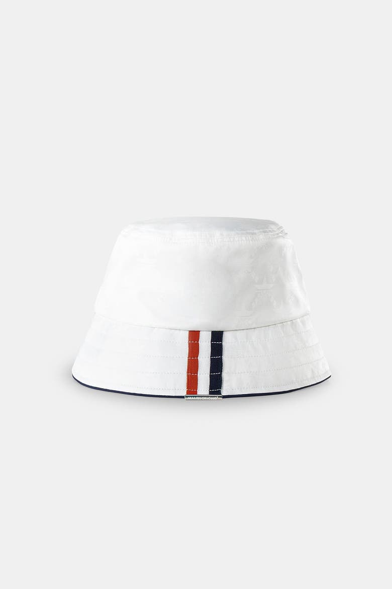 Snow Monogram Bucket Hat, Alternate, color, White