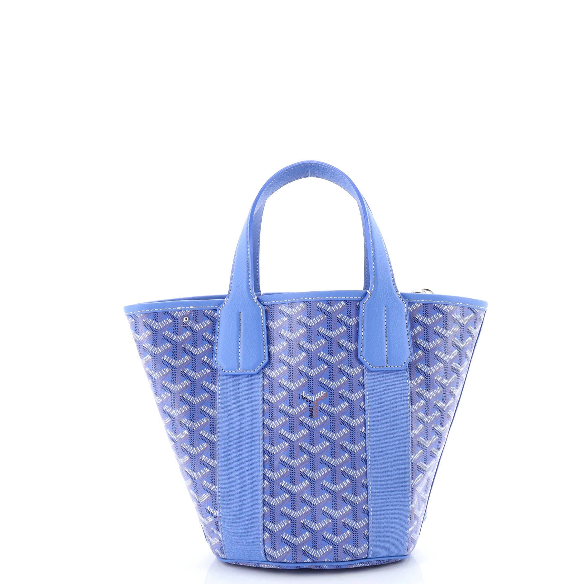 Pre-Owned Goyard Belharra Tote Coated Canvas PM, Alternate, color, Blue