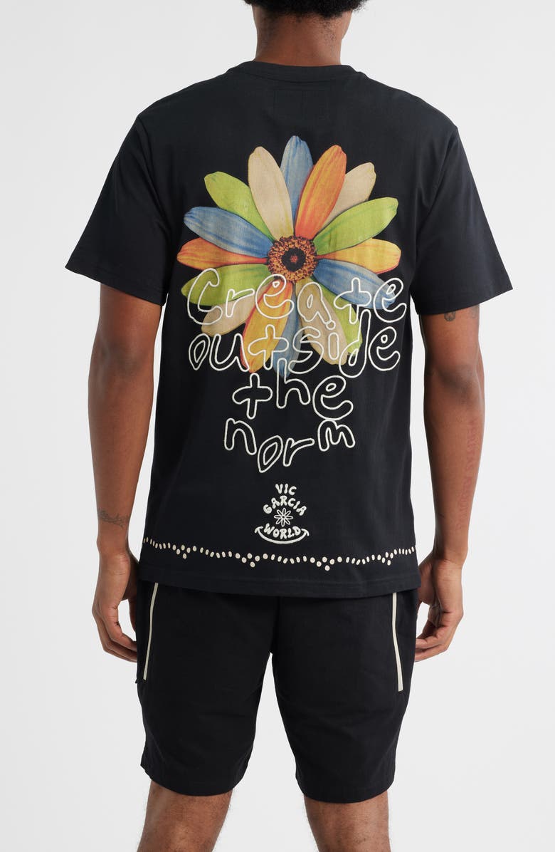 VIC GARCIA WORLD Unique Graphic T-Shirt, Alternate, color, Black