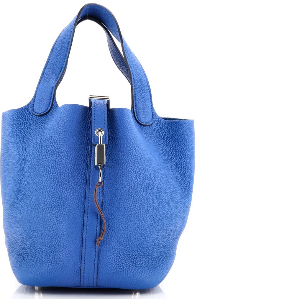 Pre-owned Hermes Hermes Picotin Lock Bag Maurice Pm In Blue