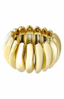 Adornia Puffy Link Stretch Bracelet
