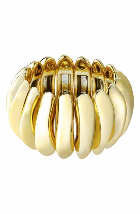Adornia Puffy Link Stretch Bracelet