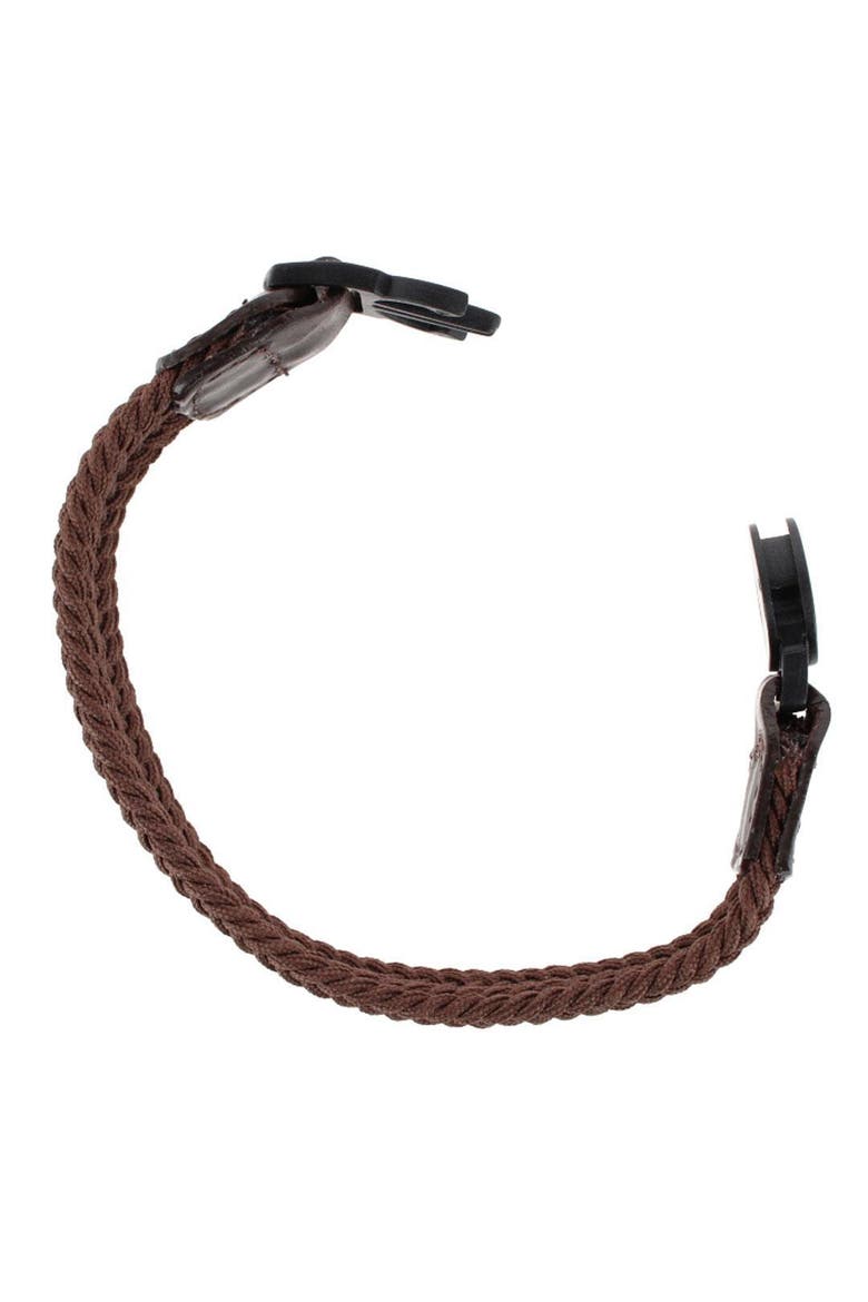 Brody 18mm Solid Color Braided Golf Bracelet, Alternate, color, Brown