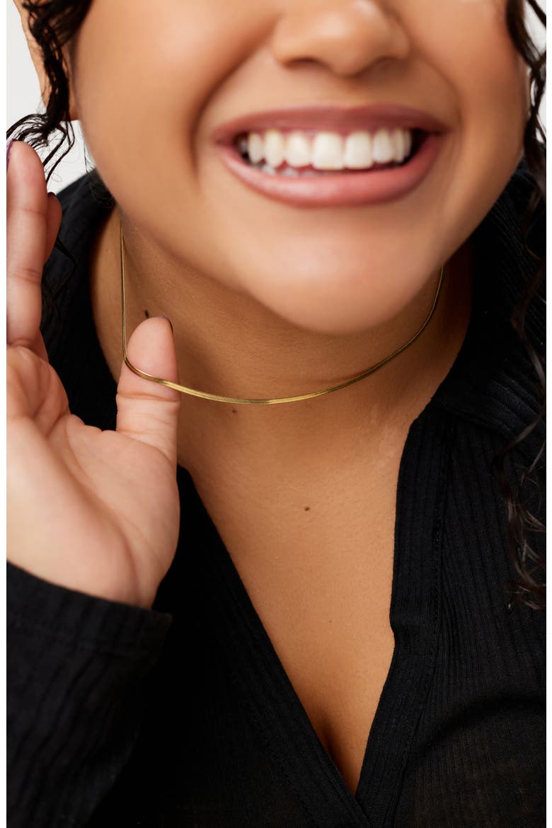 Herringbone Chain - Ina Mini, Alternate, color, Gold