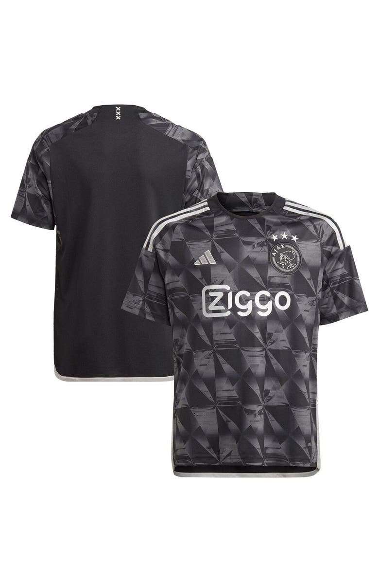 adidas Youth adidas Black Ajax 2023/24 Third Replica Jersey, Main, color, 