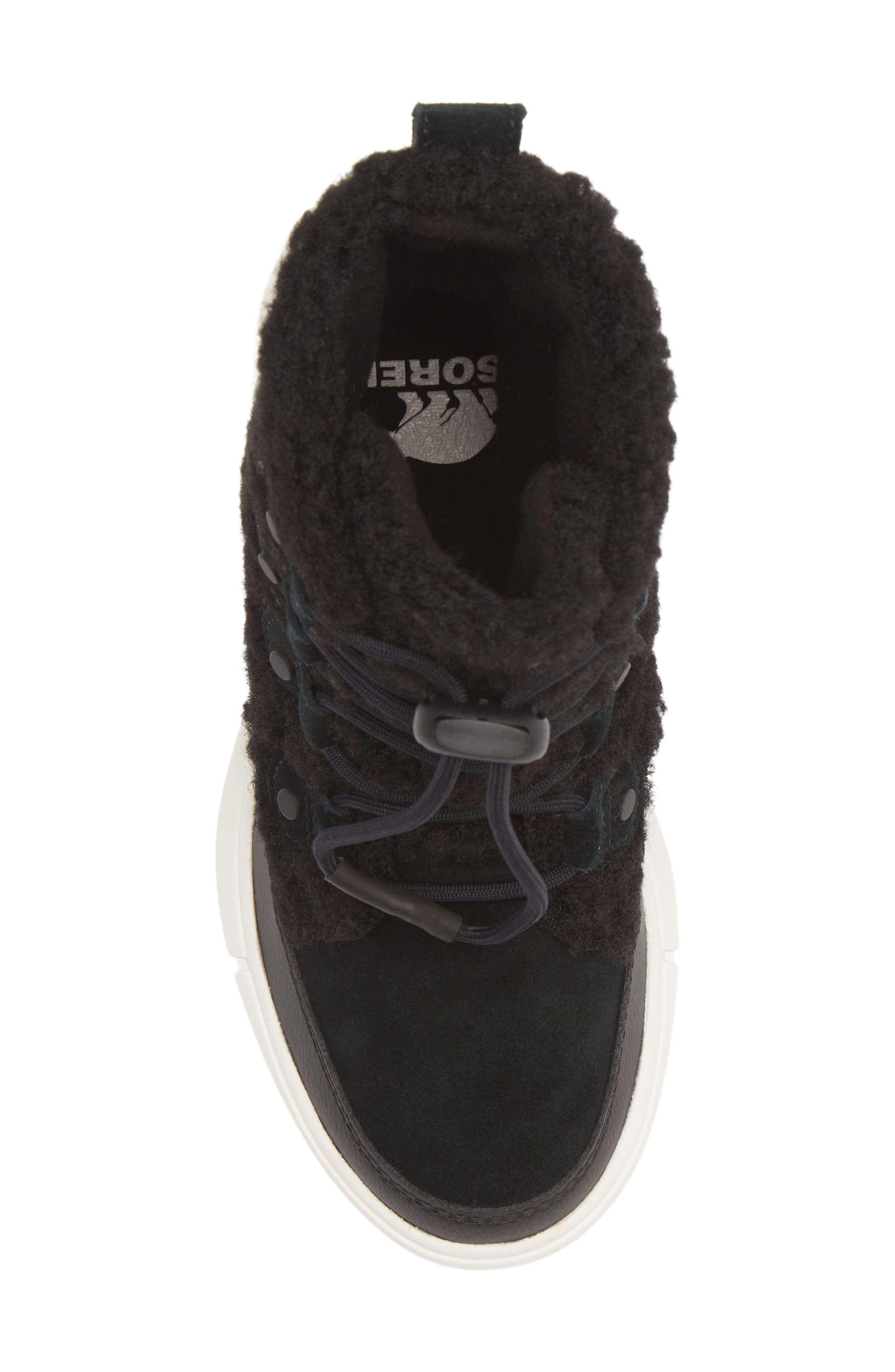 SOREL Kids' Explorer Faux Shearling Waterproof Boot, Alternate, color, 