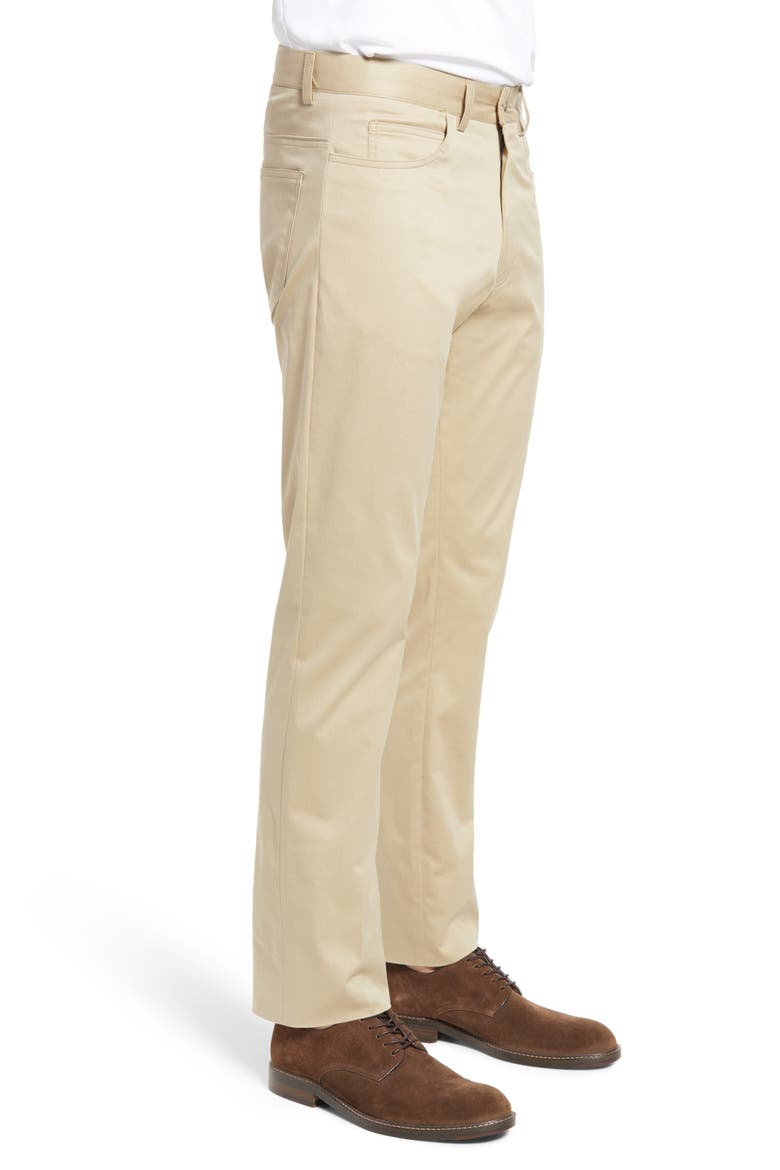 Charleston Khaki Fine Line Stretch Twill 5-Pocket Pants, Alternate, color, KHAKI