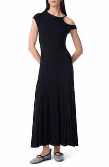 Robert Rodriguez Clarice Cutout Shoulder Maxi Dress