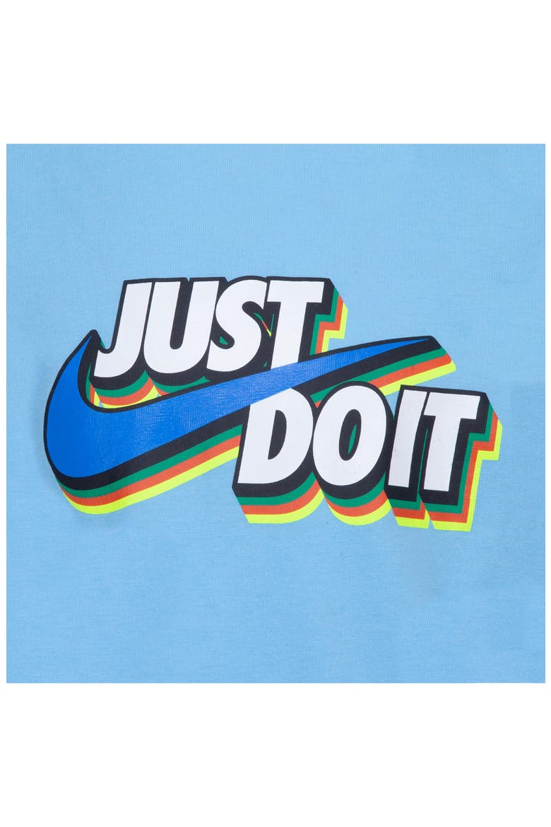 Kids' Logo Graphic T-Shirt & Shorts Set, Alternate, color, LIGHT PHOTO BLUE