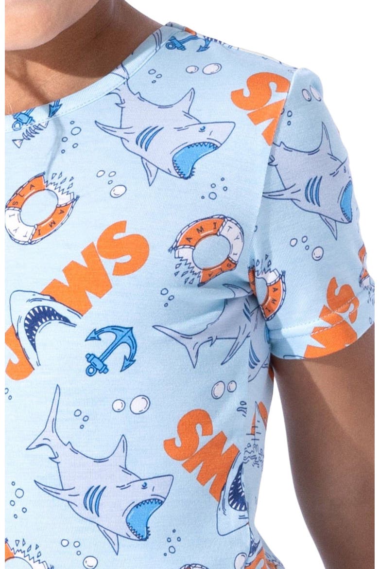 JAWS Kids 2-Piece Short Sleeve & Shorts Pajama Set, Alternate, color, JAWS