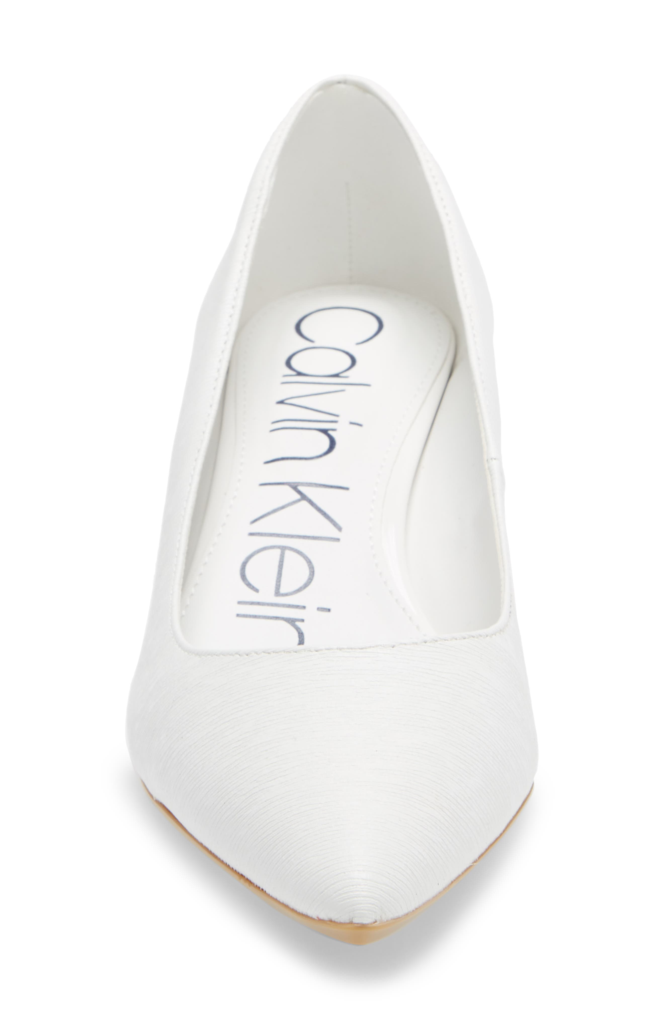 Gabrianna Pump, Alternate, color, WHITE LEATHER