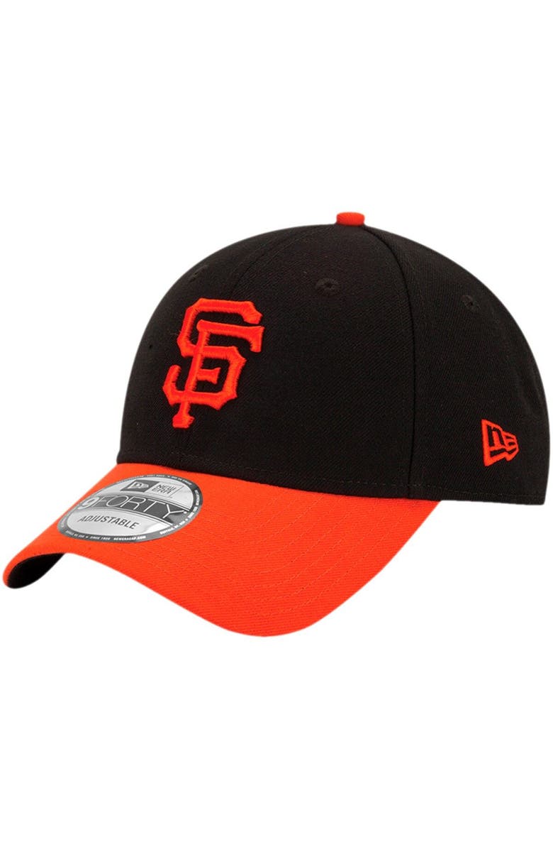 New Era Men's New Era Black/Orange San Francisco Giants League 9FORTY Adjustable Hat, Main, color, 