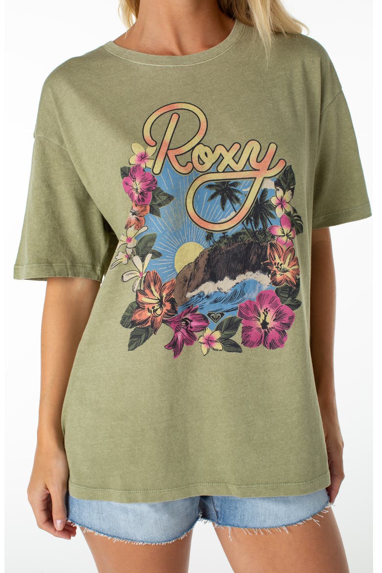Surfin' Oversize Graphic T-Shirt, Alternate, color, SAGE