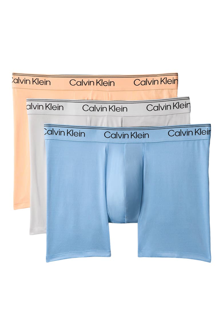 Assorted 3-Pack Microfiber Boxer Briefs, Alternate, color, GULF BLUE/ LIGHT CAST/ PEACH