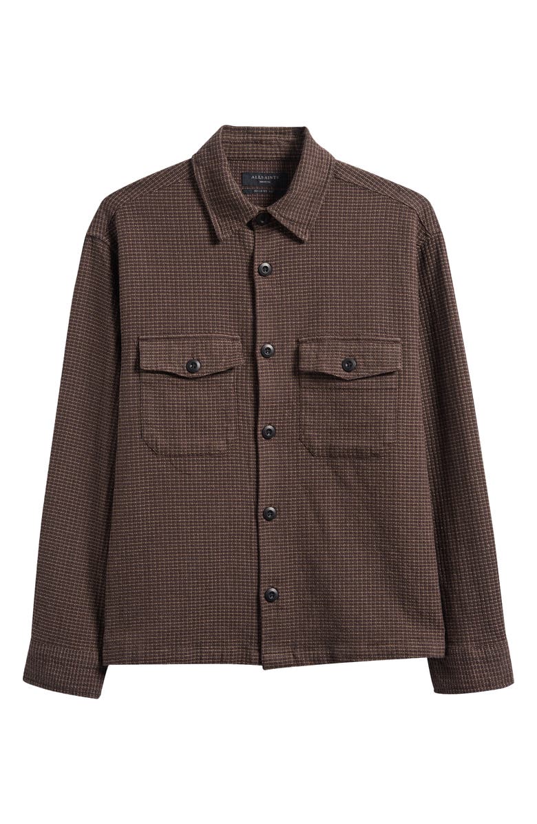 AllSaints Kanda Relaxed Fit Button-Up Shirt, Main, color, Brown