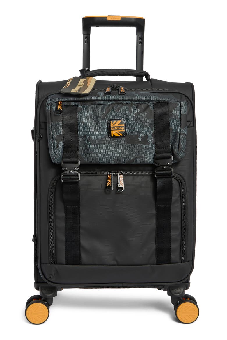 Sanday 20-Inch Spinner Luggage, Main, color, BLACK/ CAMOBLUE