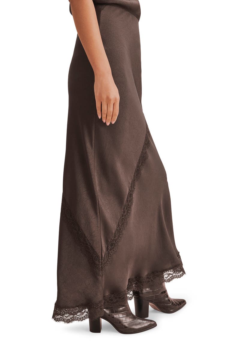 Penelope Lace Maxi Skirt, Alternate, color, JAVA BROWN