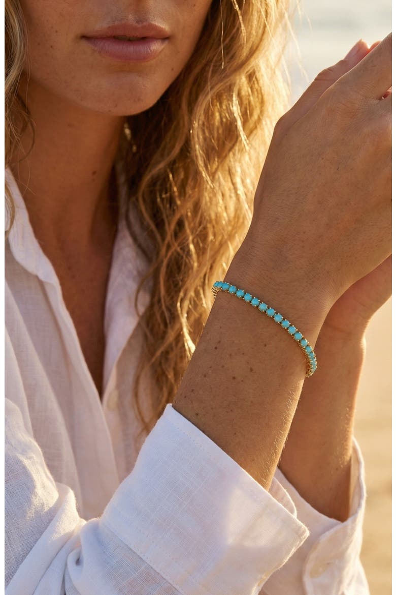 Turquoise Tennis Bracelet, Alternate, color, Turquoise/Aqua