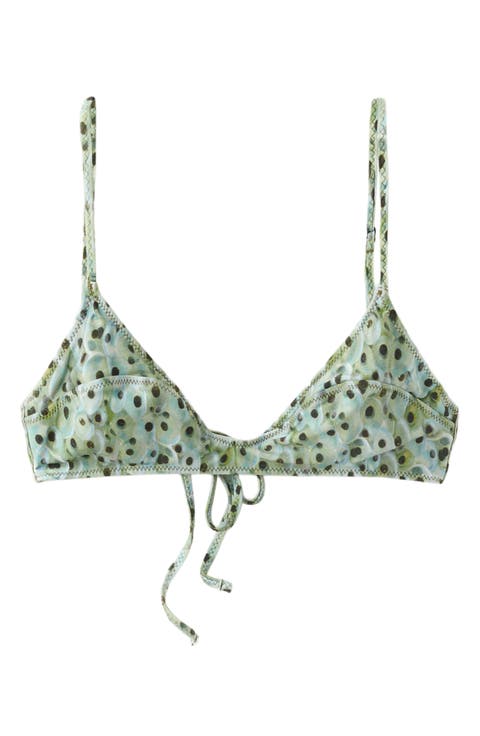 Printed Triangle Bikini Top