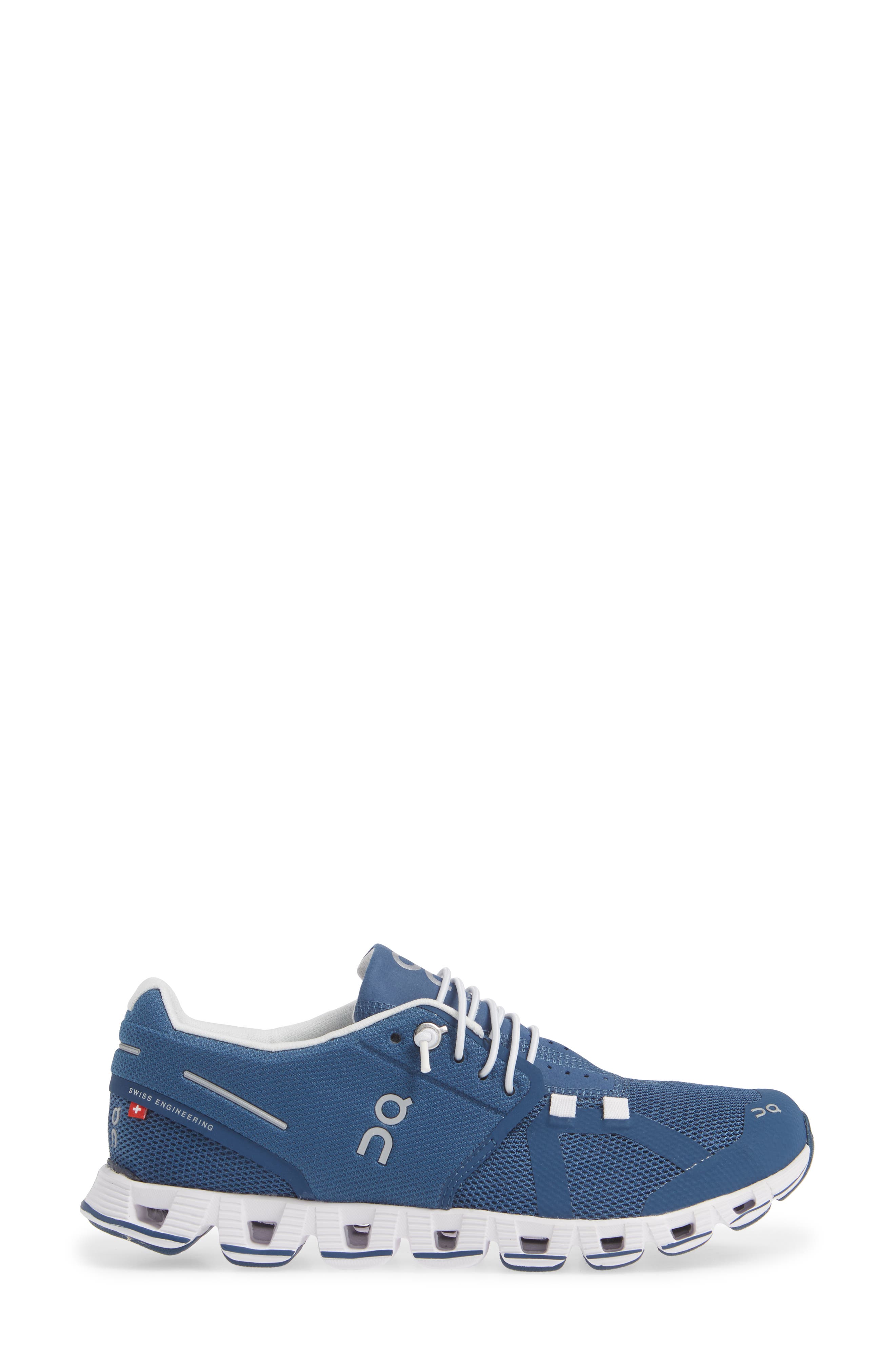 Cloud Running Shoe - Women, Alternate, color, DENIM/WHITE