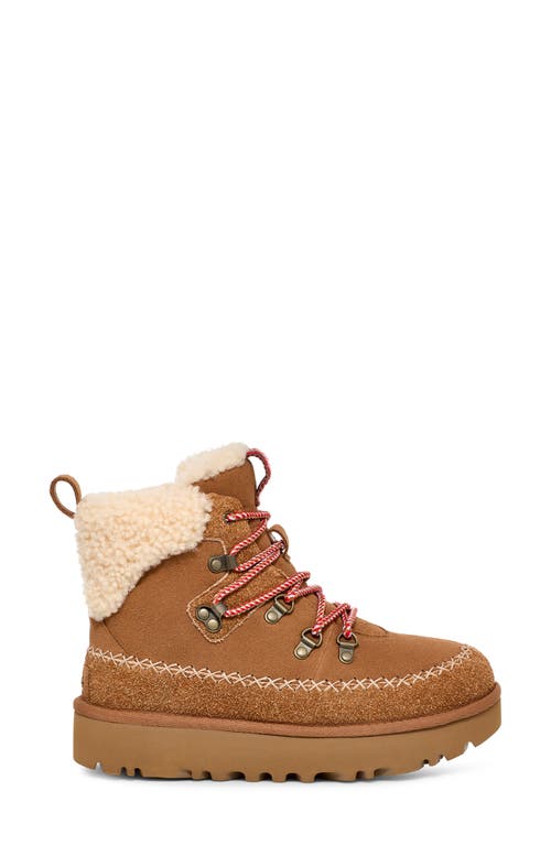 Ugg Alpine Suede Shearling Hiker Boots In Brown