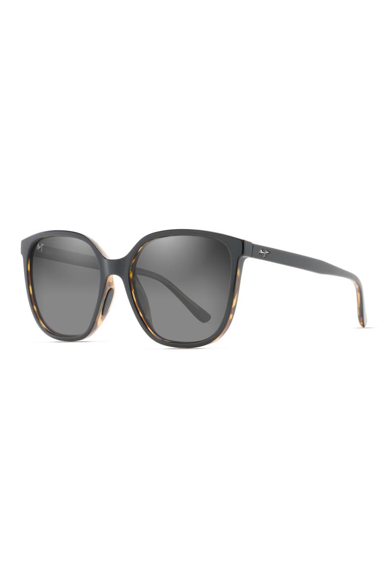 Good Fun 57mm PolarizedPlus2® Butterfly Sunglasses, Alternate, color, BLACK