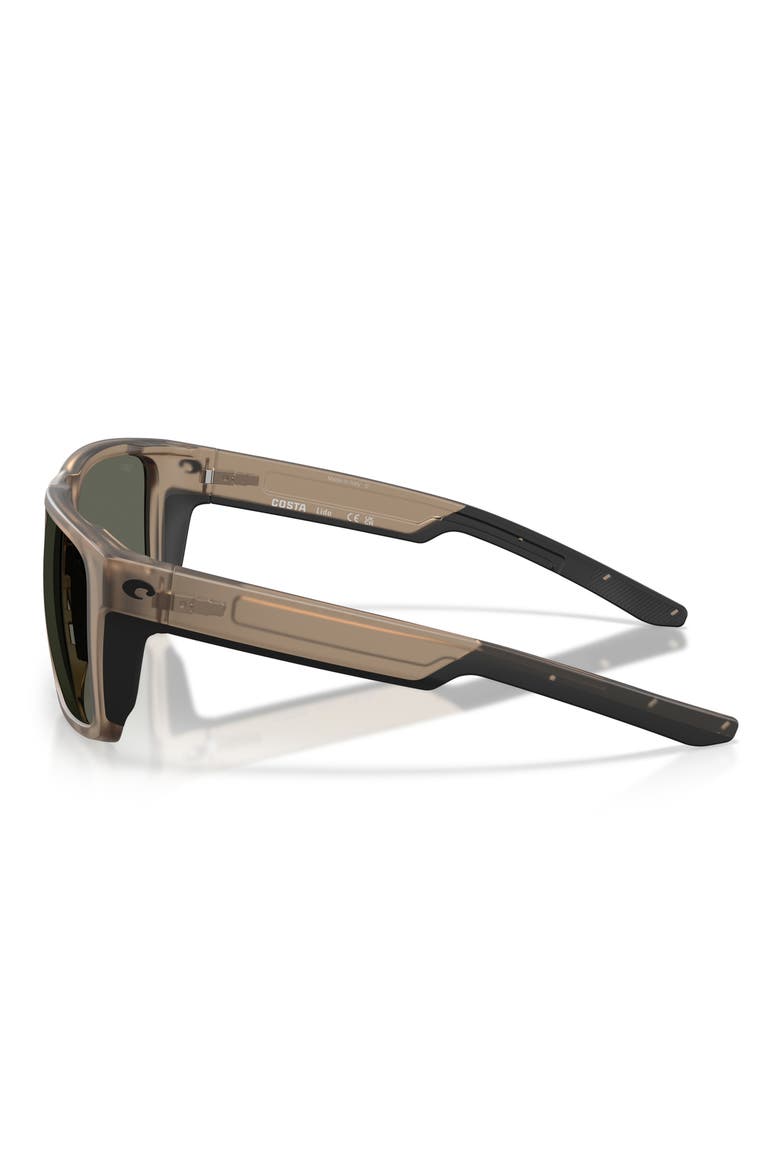 Lido 57mm Polarized Square Sunglasses, Alternate, color, MATTE BROWN SMOKE / GRAY 580G
