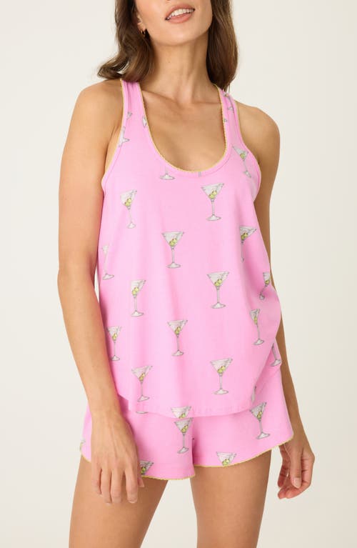 Shop Pj Salvage Playful Print Sleep Tank In Bubblegum