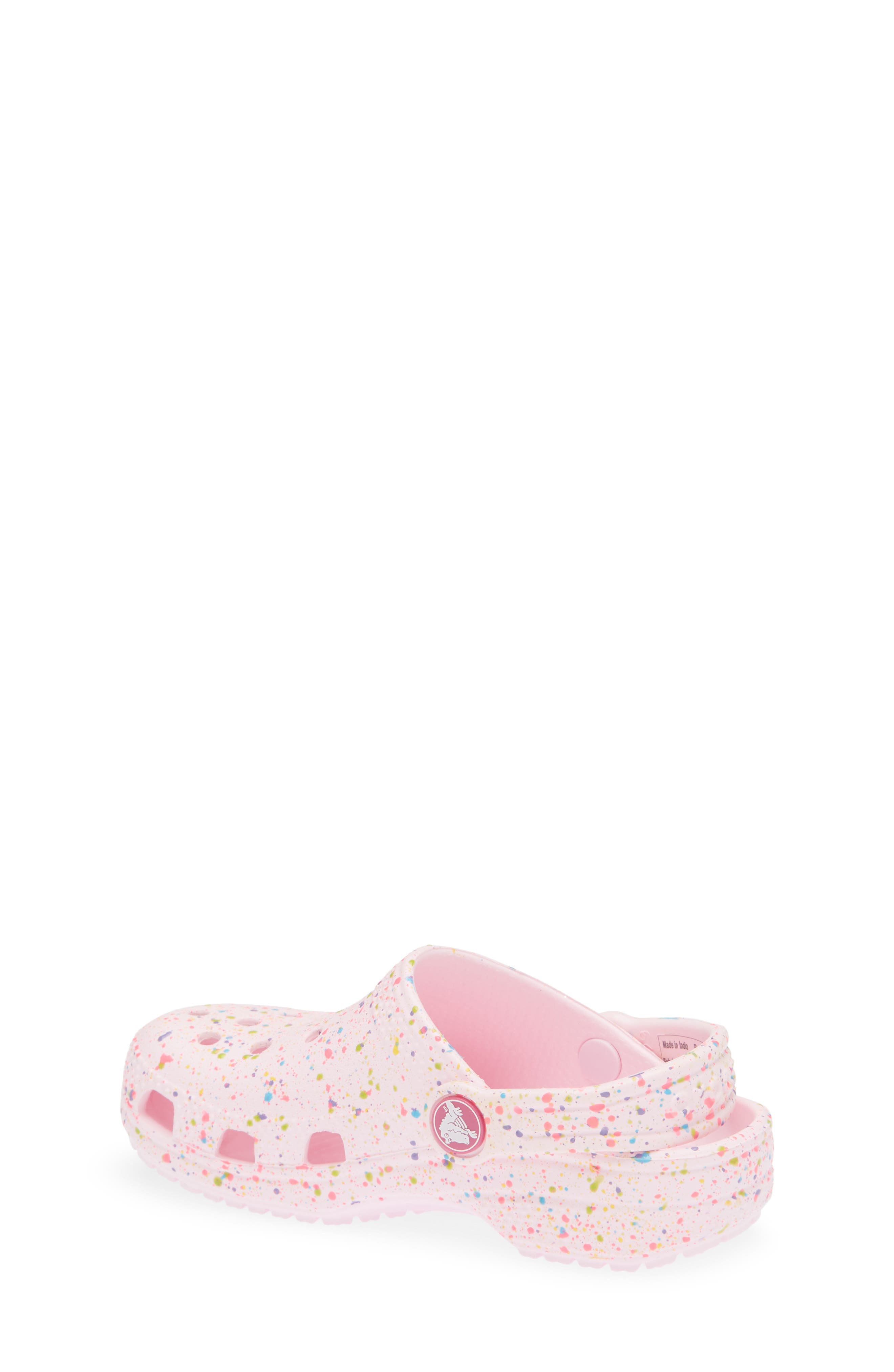CROCS Kids' Classic Paint Splatter Clog, Alternate, color, Pink Milk