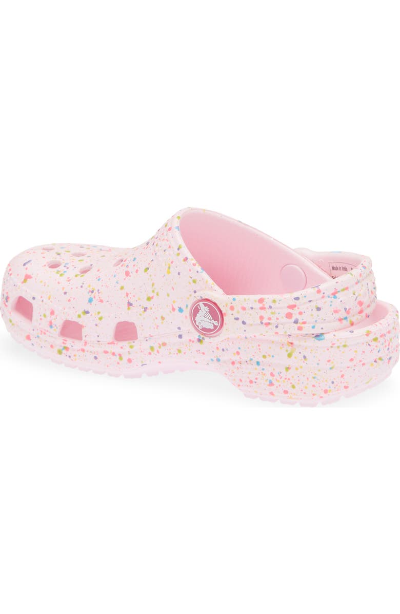 CROCS Kids' Classic Paint Splatter Clog, Alternate, color, Pink Milk