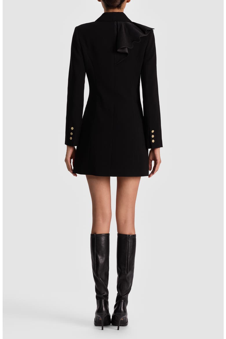 Latoya Ruffle Detail Long Sleeve Blazer Dress, Alternate, color, BLACK