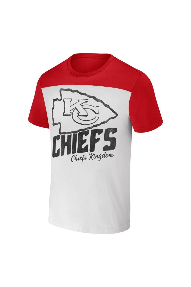 Men's NFL x Darius Rucker Collection by Fanatics Cream Kansas City Chiefs Colorblocked T-Shirt, Alternate, color, Cream