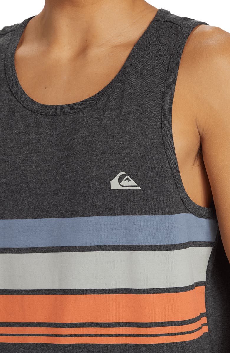 Quiksilver General Stripe Tank, Alternate, color, Charcoal Heather