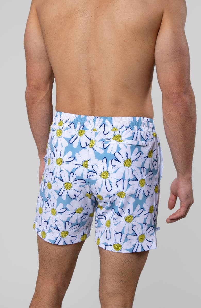 LEISURE LAB Summer Daisies Swim Trunk, Alternate, color, Summer Daisies