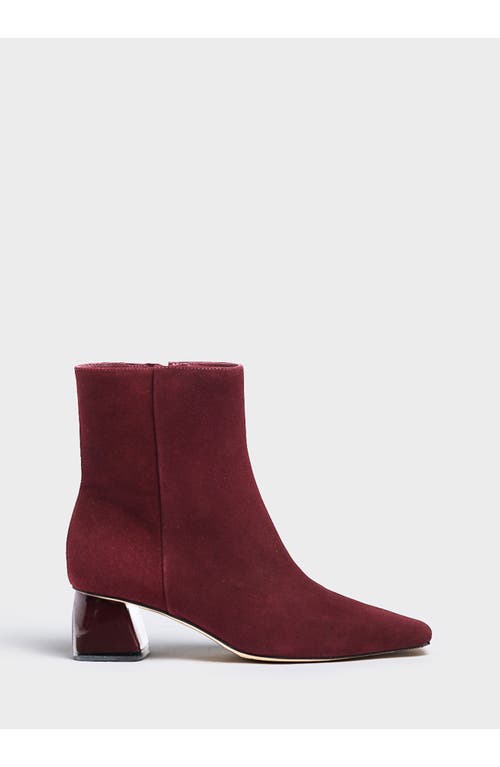 Marion Parke Evelyn Bootie Suede In Burgundy