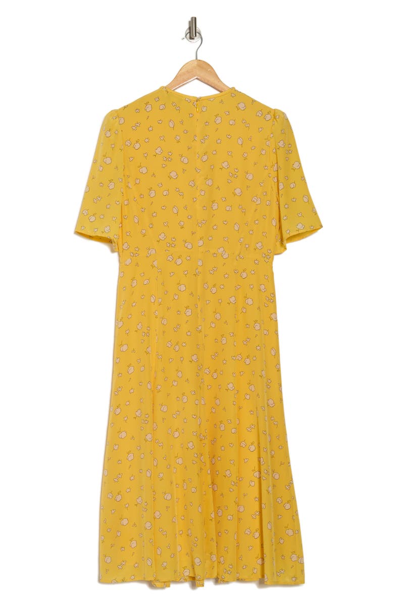 LK Bennett Montana A-Line Silk Dress, Alternate, color, Yellow