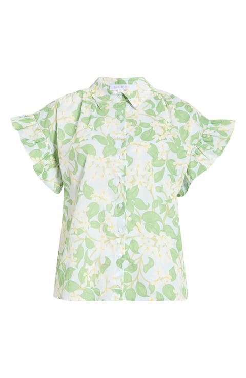 Kiany Floral Short Sleeve Button-Up Shirt