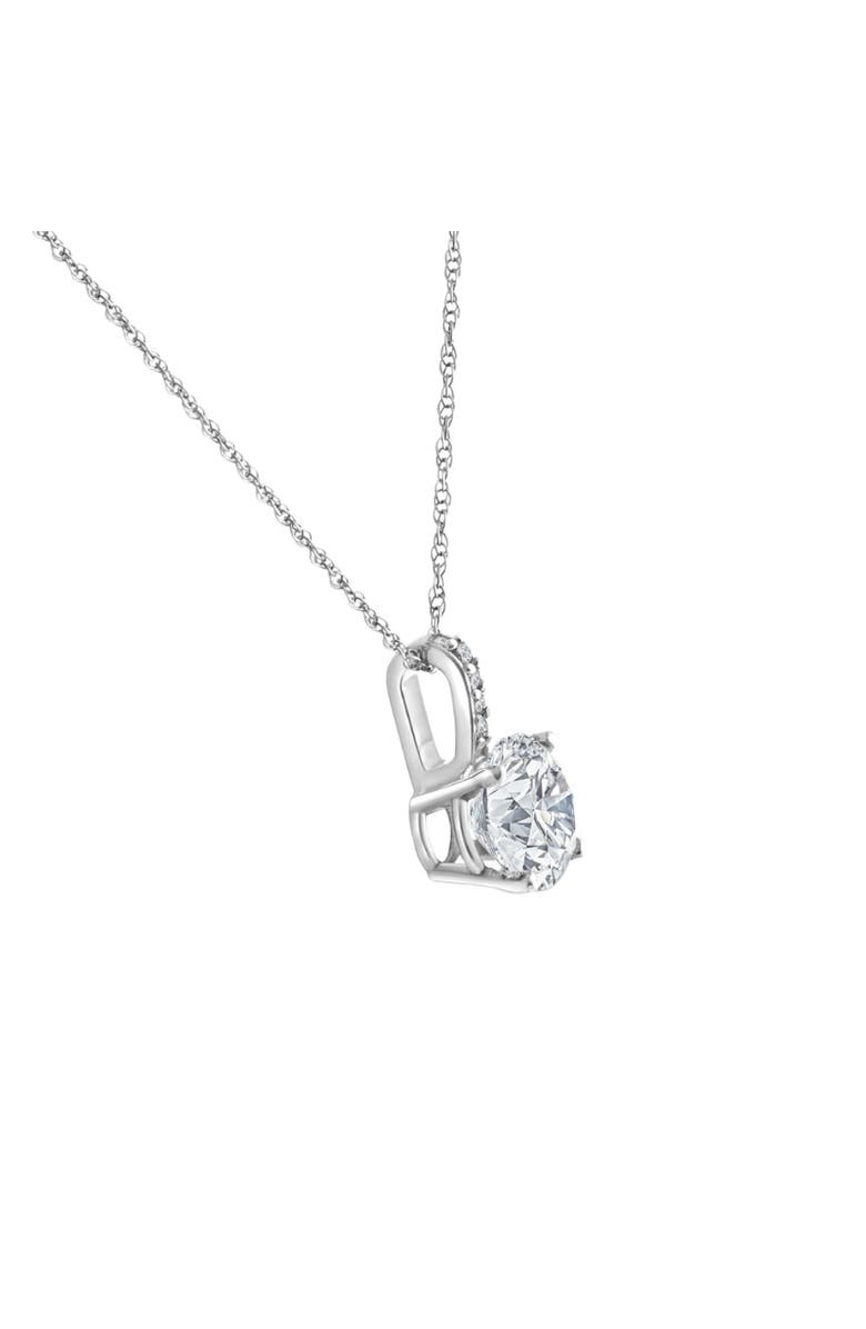 Bliss Diamond 1 - 4Ct Diamond Solitaire Accent Pendant 14k Gold Womens 18" Ncecklace Lab Grown, Alternate, color, Yellow Gold - 4Ct