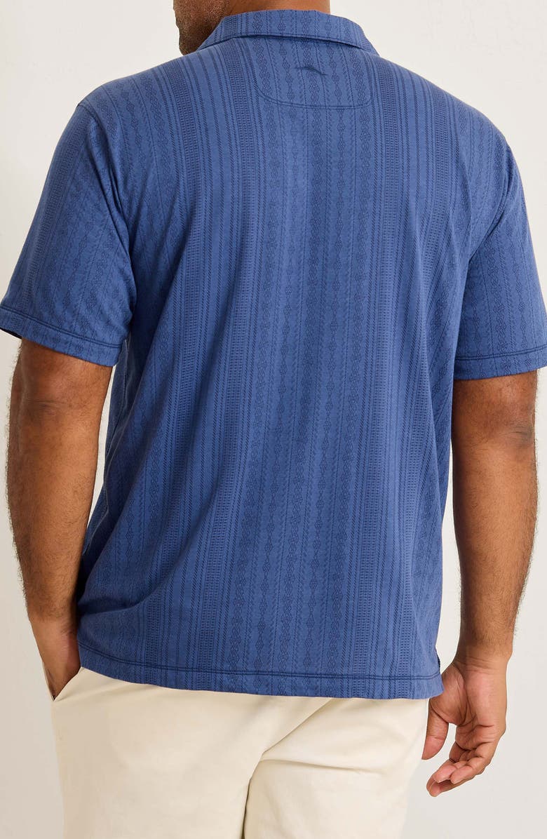 Tommy Bahama Palm Fresco Beach Border IslandZone<sup>®</sup> Camp Shirt, Alternate, color, Carbon Navy