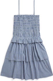 Polo Ralph Lauren Kids' Gingham Smocked Bodice Tiered Cotton Sundress