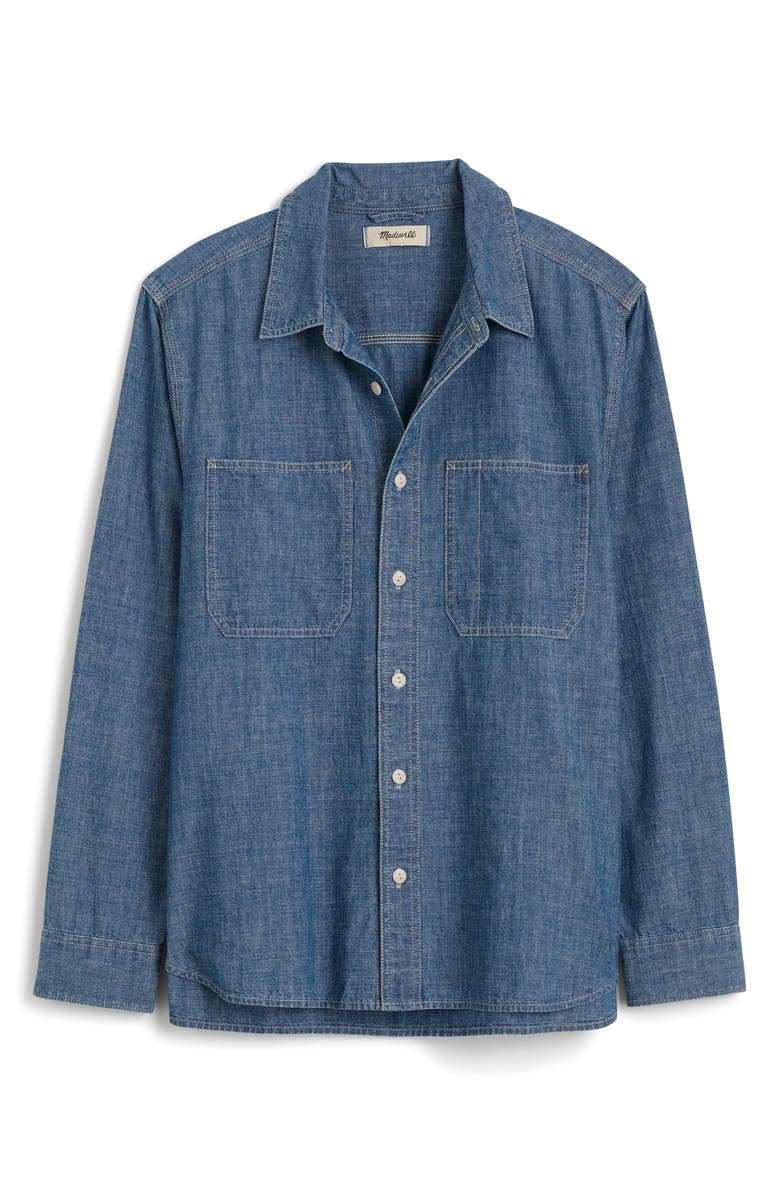 Madewell Chambray Button-Up Shirt, Alternate, color, Hydetown Wash