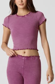Florence by Mills Washed Rib Crop Tee