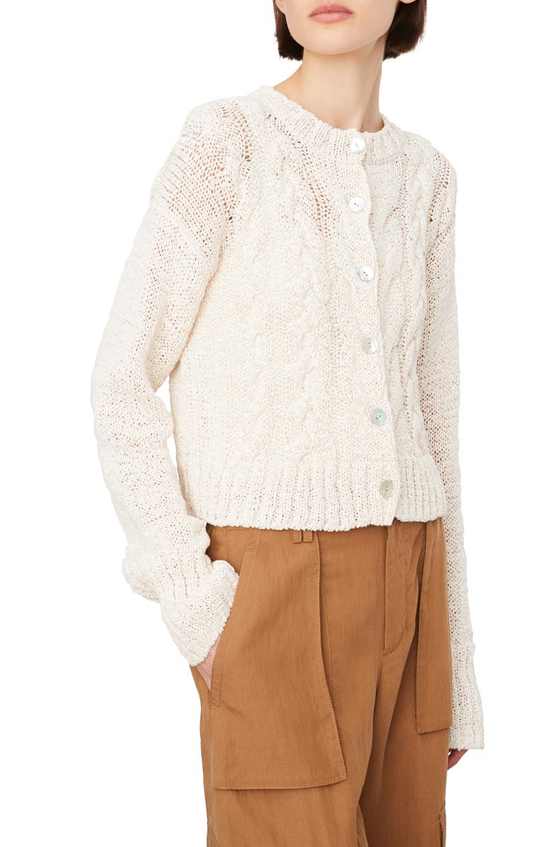 Vince Cable Front Cardigan, Alternate, color, Off White