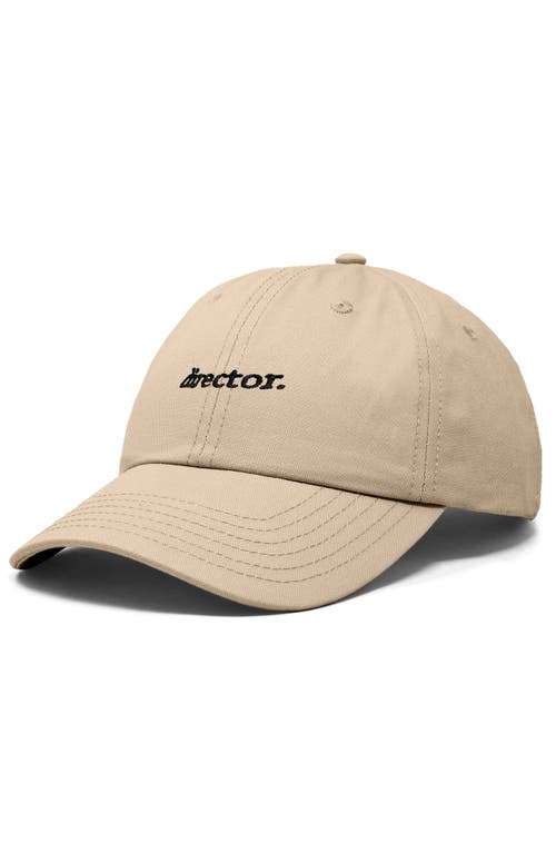 Dalix Director Embroidered Low Crown Cap In Khaki